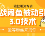 狼叔实战闲鱼被动引流3.0技术,无限上架玩法,免费送被动引流,高阶玩法实战总结-52资源库