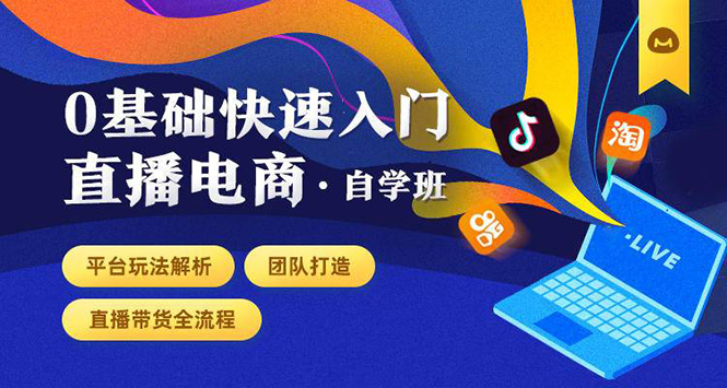 0基础快速入门直播电商课程：直播平台玩法解析-团队打造-带货全流程等环节-52资源库