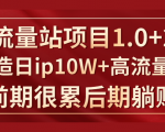 《大流量站项目1.0+2.0》打造日IP10W+高流量站,前期很累后期躺赚-52资源库