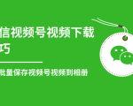 微信视频号视频下载技巧,轻松批量保存视频号等无水印视频到相册-52资源库