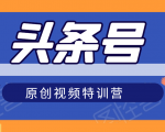 头条号原创视频特训营:一对一带你玩转短视频,新号10天日收益破252元-52资源库