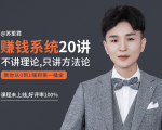 苏笙君的赚钱系统20课 教你从0到1赚到你的第一桶金（不讲理论，只讲方法论）-52资源库
