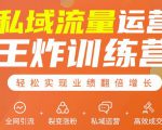 私域流量运营王炸训练营：全网引流+裂变涨粉+私域运营+高效成交-52资源库