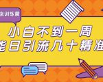 清和行记引流训练营:小白不到一周便能日引流几十精准粉-52资源库
