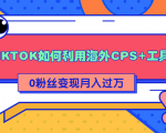 详细解析TIKTOK如何利用海外CPS+工具0粉丝轻松变现月入过万-52资源库