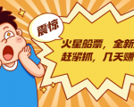 火星船票,全新风口赶紧抓,几天赚一万+摆地摊卖尾货月入一万(5个项目)-52资源库