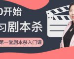 红娘子·从0开始学习剧本杀,你的第一堂剧本杀入门课 简单易懂 市场需求大-52资源库