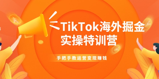 TikTok海外掘金实操特训营：手把手教运营变现赚钱-52资源库