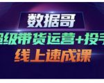 数据哥·超级带货运营+投手线上速成课,快速提升运营和熟悉学会投手技巧-52资源库