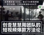 创壹慧慧周短视频爆款方法论,让你快速入门、少走弯路、节省试错成本-52资源库