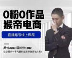 猴帝电商直播起号课，零粉零作品开播底层逻辑，直播五天打爆广场流量-52资源库