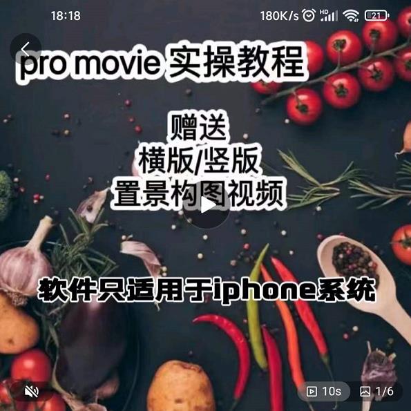 漆十二美食摄影，25​节promovie实操高手课节-52资源库