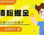 全网2022独家暴利项目,负债粉掘金,日搞5000的路子-52资源库