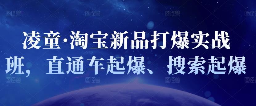 凌童·淘宝新品打爆实战班，直通车起爆、搜索起爆-52资源库