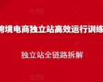 跨境电商独立站高效运行训练营,独立站全链路拆解-52资源库