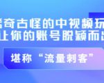 不讲李·稀奇古怪的冷门中视频冷门玩法,让你的账号脱颖而出,成为流量刺客!(图文+视频)-52资源库