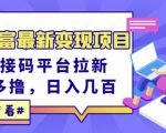 东方财富最新变现项目,利用接码平台拉新,多号多撸,日入几百无压力-52资源库