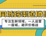 同城跨渠道销售,专注生鲜领域,一人运营一座城,避开价格战-52资源库