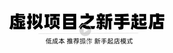 虚拟项目快速起店模式，0成本打造月入几万虚拟店铺！-52资源库