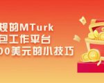 利用正规的MTurk微型众包工作平台,月赚1100美元的小技巧-52资源库