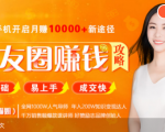 全网千万人气导师亲授:零基础/易上手的朋友圈赚钱攻略,让你轻松月入过万-52资源库