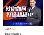 教你如何打造超级IP,抖音流量红利新机遇(价值980元)-52资源库