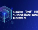 SEO四大“神补”训练营，小白快速获取可观的谷歌流量，轻松做外贸-52资源库