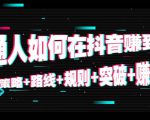 普通人如何在抖音赚到钱:策略 路线 规则 突破 赚钱(10节课)-52资源库