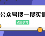 公众号搜一搜实训,收录与恢复收录、 排名优化黑科技,附送工具(价值998元)-52资源库