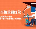 美业抖音流量训练营:从0到10w+粉丝 让你的门店用户增长+业绩增长+利润增长-52资源库