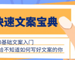 快速文案宝典,0基础文案入门,给不知道如何写好文案的你-52资源库