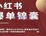 小红书爆单锦囊,自带种草属性+高质量女性用户,为你的企业开辟一条新的掘金路径-52资源库