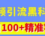 视频引流黑科技玩法,不花钱推广,视频播放量达到100万+,每日100+精准客源-52资源库