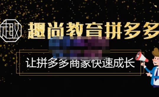趣尚教育·拼多多运营实操VIP特训营，让拼多多商家快速成长-价值3180元-52资源库