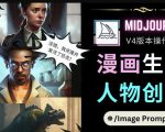 Midjourney V4版本操作教程:2个简单参数,完成漫画生成,人物创建-52资源库