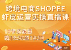 跨境电商Shopee虾皮运营实操直播课,从零开始学,入门到精通(10节系统课)-52资源库