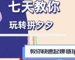 拼多多快速起爆链接思路1.0课程,七天教你玩转拼夕夕,教你快速起爆链接-52资源库