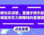 直播孵化实训营,直播手把手起号,赋能有实力想赚钱的直播团队-52资源库