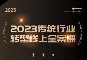 数据哥2023传统行业转型线上全案课,2023年传统行业如何转型线上,线上创业/传统转型避坑宝典-52资源库