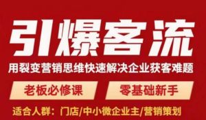 引爆客流,用裂变营销思维快速解决企业获客难题,老板必修课,零基础新手-52资源库