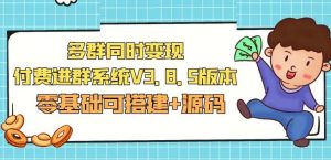 市面卖1288的最新多群同时变现付费进群系统V3.8.5版本(零基础可搭建+源码)-52资源库