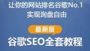 谷歌SEO实战教程:如何让你的网站在谷歌排名第一,内容从入门到高阶,适合个人及团队-52资源库