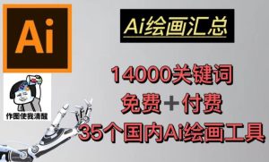 AI绘画汇总14000关键词+35个国内AI绘画工具(兔费+付费)头像壁纸不用愁-52资源库