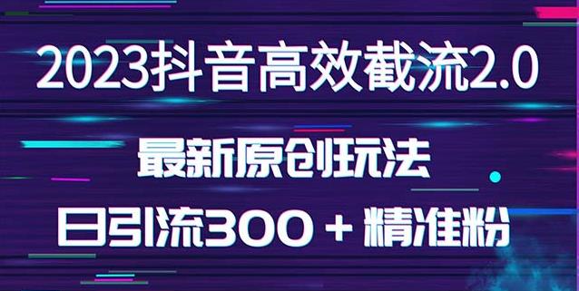 日引300＋创业粉，独家抖音高效截流2.0玩法（价值1280）-52资源库