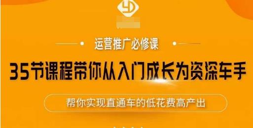 35节课程带你从入门成长为资深车手，让系统学习直通车成为可能，帮你实现直通车的低花费高产出-52资源库