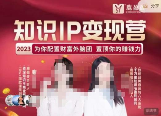 鹿盈盈-知识IP变现实操营，​普通人可复制的知识产品落地实操课，​带你打通知识IP变现底层逻辑-52资源库