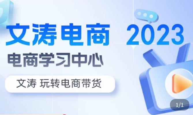 文涛电商·7天零基础自然流起号，​快速掌握店铺运营的核心玩法，突破自然展现量，玩转直播带货-52资源库