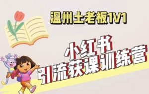 小红书1对1引流获客训练营:账号、内容、引流、成交(价值3999元)-52资源库