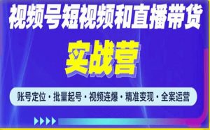 2023最新微信视频号引流和变现全套运营实战课程,小白也能玩转视频号短视频和直播运营-52资源库