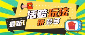 外面收费398的拼多多最新活赔项目,单号单次净利润100-300+【详细玩法教程】-52资源库